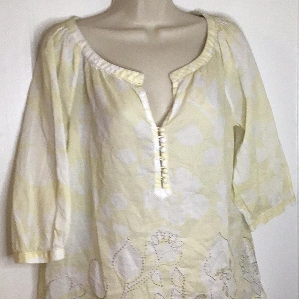 Cabi semi sheer cotton top